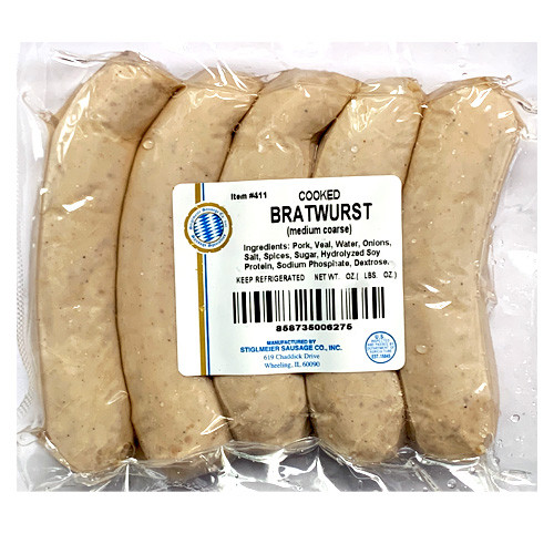Stiglmeier Bavarian-style Bratwurst, 1 lbs., medium coarse