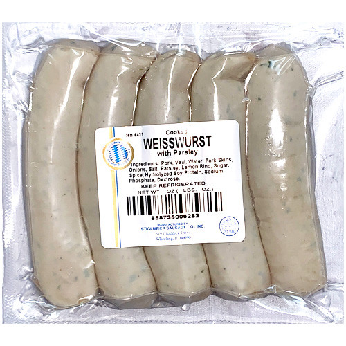 Stiglmeier Bavarian-style Weisswurst with Parsley, 1 lbs.