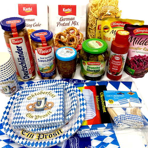 The Taste of Germany Oktoberfest Party Box for 8, non-perishable,