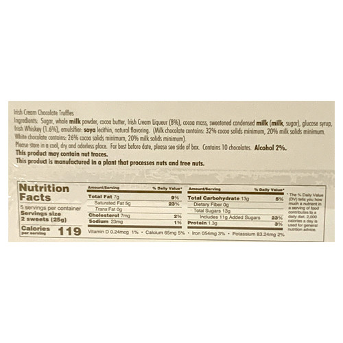 Butlers Irish Cream Liquor Pralines in Gift Box, 4.4 oz