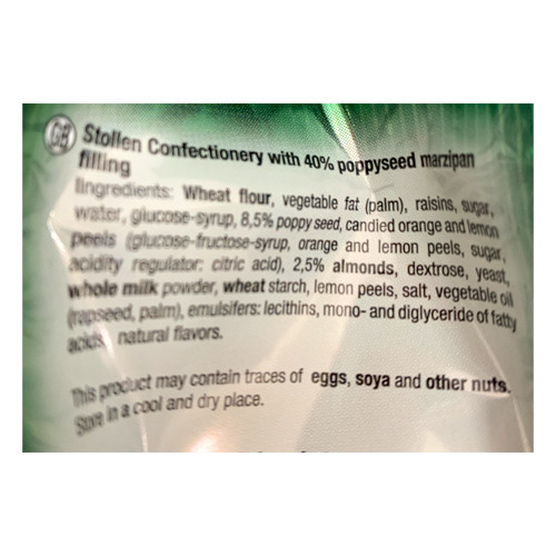 Schluender Stollen Bites with 40% Poppy Seed Marzipan Filling, 12.4 oz