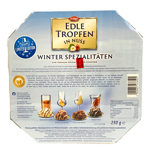 Trumpf "Winter Specialties" Brandy Praline Assortment, 8.8 oz