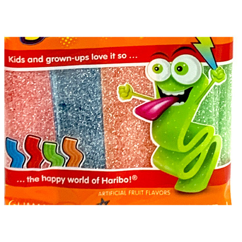 Haribo "Zing" Sour Streamers Gummy Candy Strips - 4.3 oz.