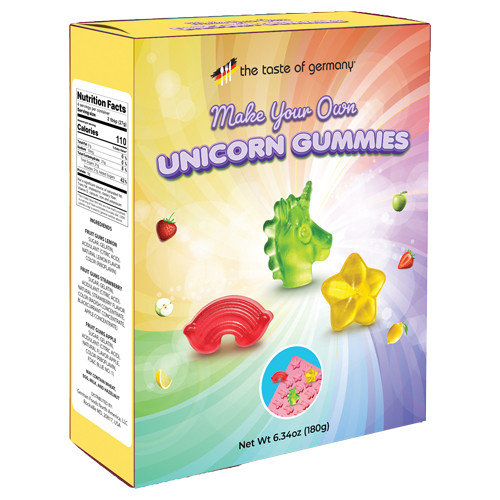 The Taste of Germany "Make Your Own Unicorn Gummies" Kit, 180 g