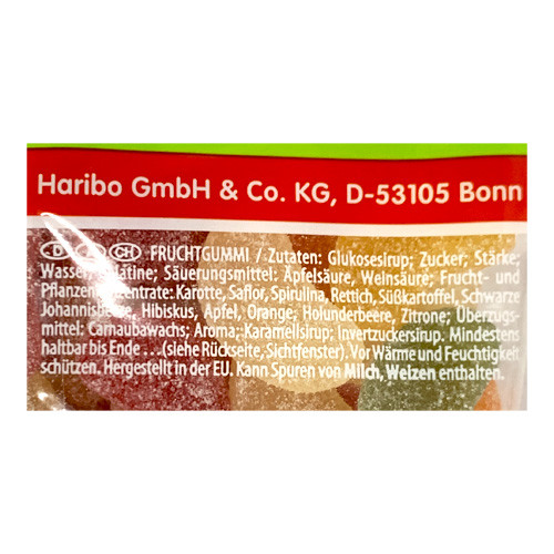 Haribo "Saure Bohnen" Sour Gummy Candy, 7 oz