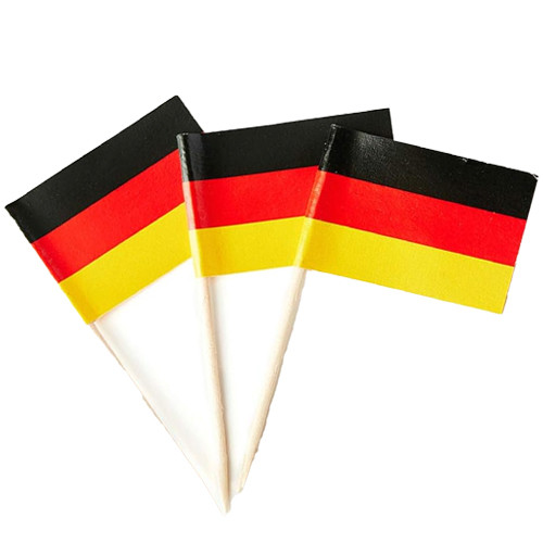 The Taste of Germany "Black Red Gold" Food Picks 2.5" in. (Bag of 50)