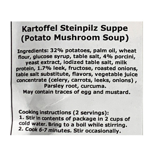 Knorr "Feinschmecker" Porcini Mushroom Potato Soup, 2.0 oz