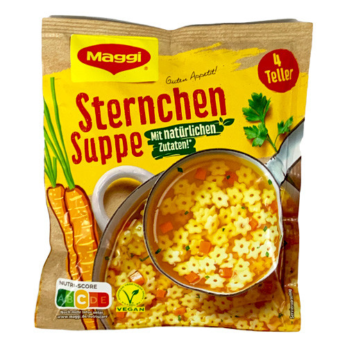 Maggi "Sternchensuppe" Star-Shaped Noodle Soup Mix, 3.5 oz
