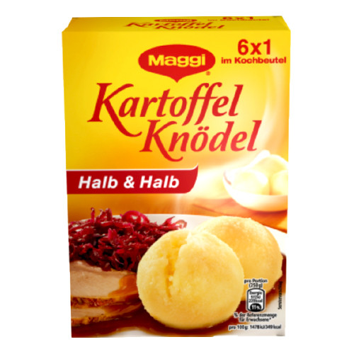 Maggi German Potato Dumpling Mix, "Halb and Halb" Boil in Bag, 6.8 oz.