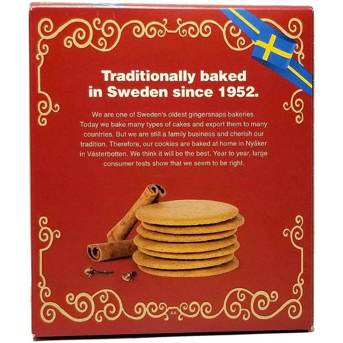 Nyakers Original Swedish Gingersnaps in Traditional Gift Box,  10.58 oz