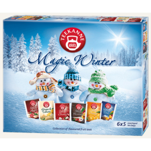 Teekanne Magic Winter Box of Assorted Flavored Tea, 30 bags, 2.43 oz