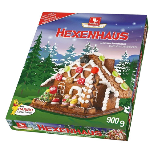 Weiss Lebkuchen Hexenhaus Build-It-Yourself Gingerbread House with