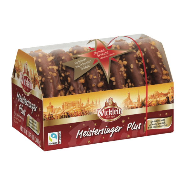Wicklein Meistesinger Oblaten Choco Lebkuchen Chopped Almonds 20% nuts