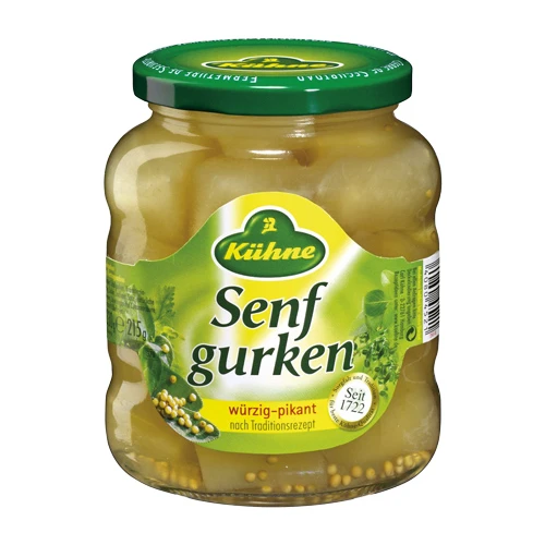 Kuehne Pickled Mustard Gherkins, 11.5 oz.