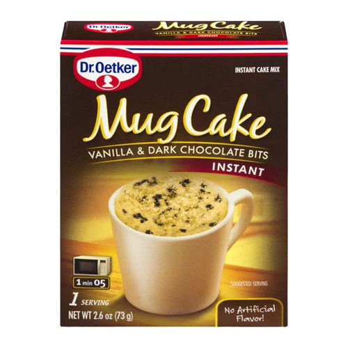 Dr. Oetker Vanilla Choco Chip Mug Cake, Instant Baking Mix, 3 oz