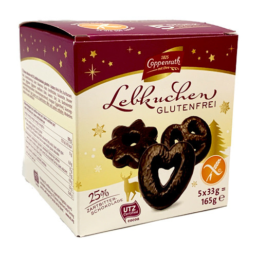 Coppenrath Chocolate Covered Gingerbread,  gluten free, 5.3 oz