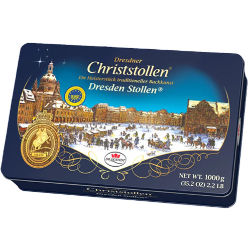 Dr. Quendt Dresdner Christstollen Gift Tin, 2.2 lbs.