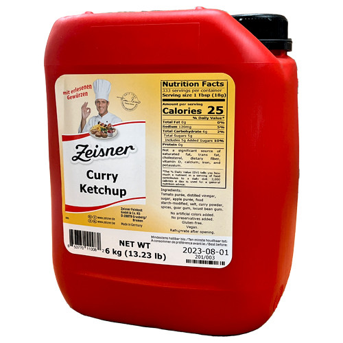 Zeisner German "Curry Ketchup," Mild - Food Service Pail 13.2 lbs.