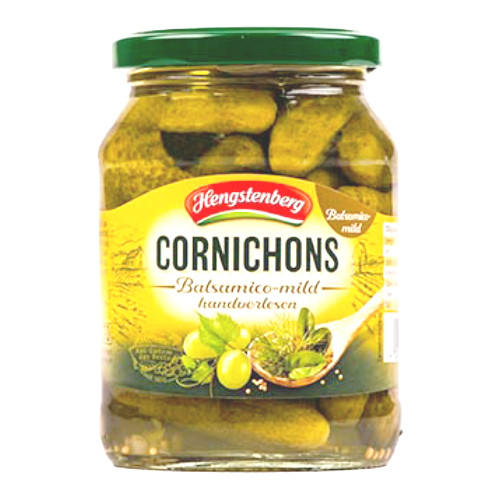 Hengstenberg Balsalmic Mild Cornichons in Jar - 12.5 oz.