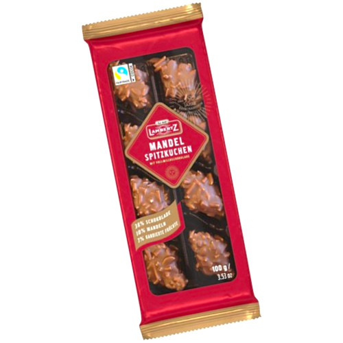 Lambertz "Mandel Spitzkuchen" Almond Chocolate Diamonds, 3.5 oz