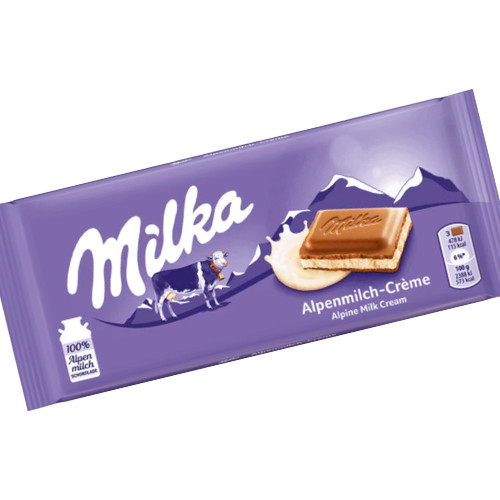 Milka Milk Chocolate with Creme Filling, 3.5 oz.