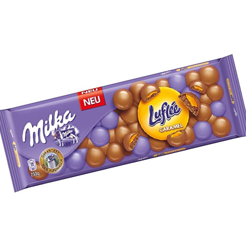 Milka "Luflee" Chocolate Bar with Fluffy Pockets,  3.52 oz.