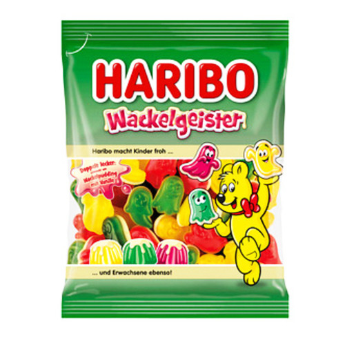 Haribo Wackelgeister Spooky Ghosts Vanilla Fruit Gummy Candies