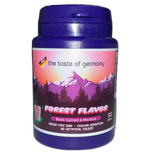 The Taste of Germany "Forest Flavors" Black Currant & Menthol Chewing Gums, 50pc