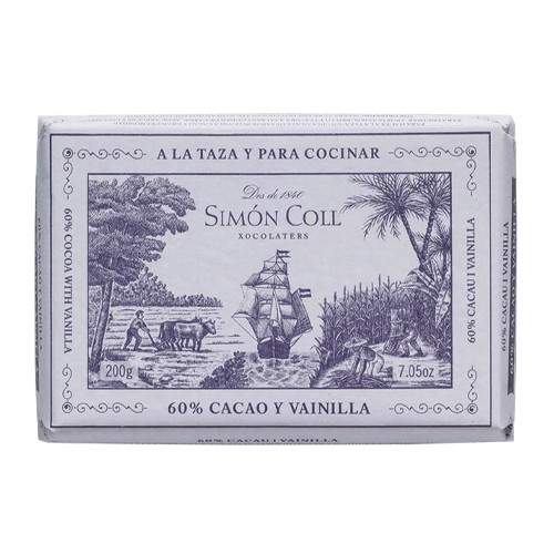Simón Coll Drinking Chocolate Bar - Vanilla, 7.1 oz.