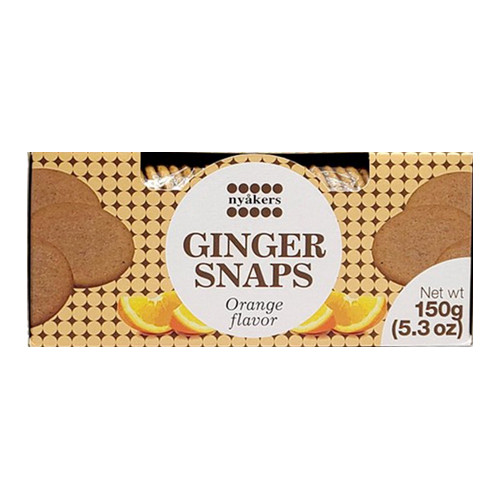 Nyakers  Ginger Orange Snaps, 5.3 oz