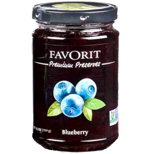 Favorit Swiss Blueberry Preserve, 12.3 oz