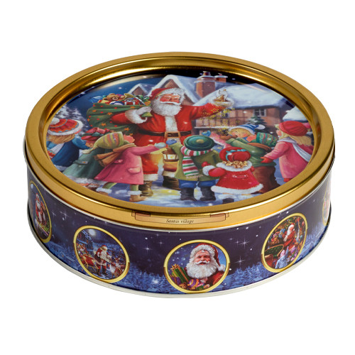Jacobsens Butter Cookies in Nostalgic Santa Design Tins, 5.3 oz