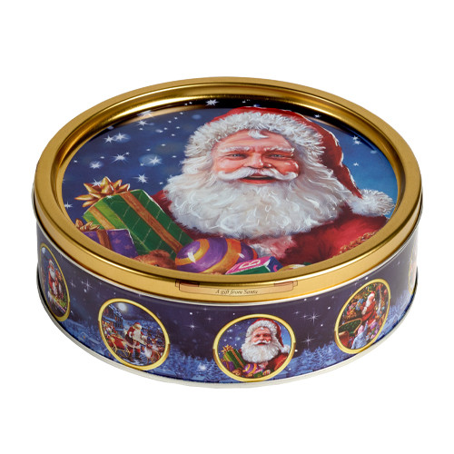 Jacobsens Butter Cookies in Nostalgic Santa Design Tins, 5.3 oz