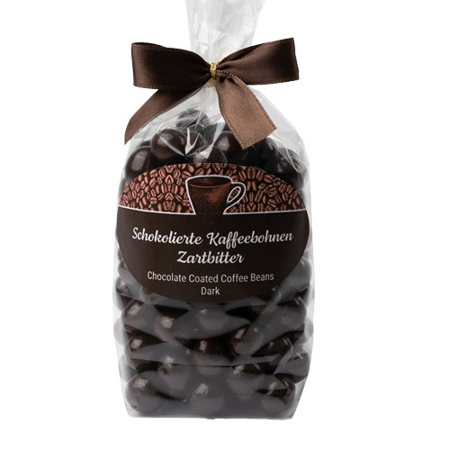 Dreimeister Dark Chocolate Coated Coffee Beans in bag, 10.9 oz