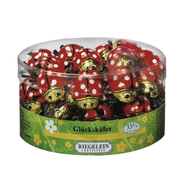 Riegelein Milk Chocolate Good Luck Beetles in Drum