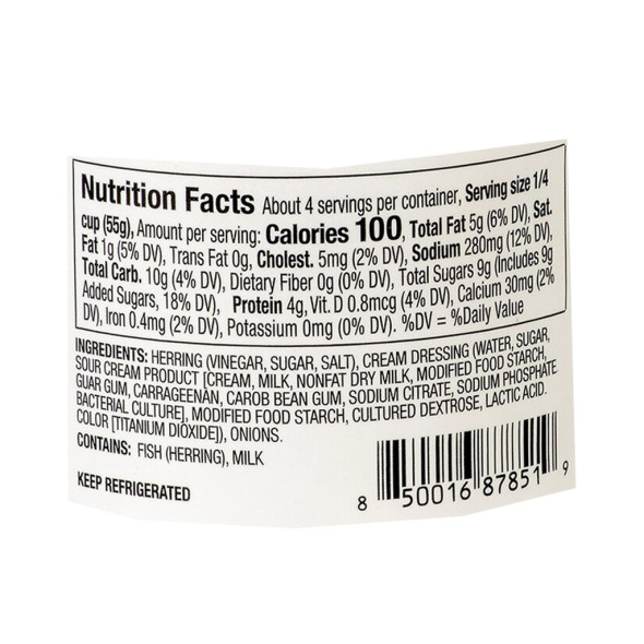 Skansen Herring Tid Bits in Sour Cream Sauce, jar, 8 oz