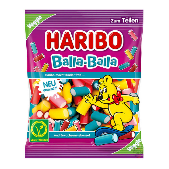 Haribo  "Balla-Balla" Mixed Gummy and Marshmallow Candies, 160g - Made in Germany