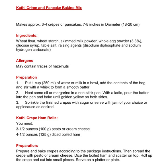 Kathi German Pancake Mix,  125g