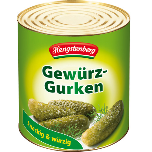 Hengstenberg Deli Gherkins Bulk, Large Tin 55-60 pc.