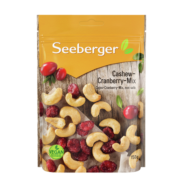 Seeberger Cashew Cranberry & Nuts Snack Mix, 150g (5.3oz)
