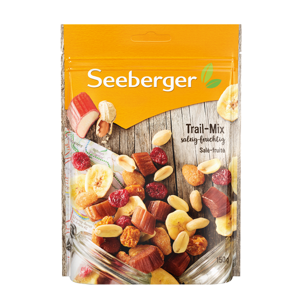 Seeberger Gourmet "Trail Mix" (Peanuts, Bananas, Rhubarb, Almonds), 150g (5.3oz)
