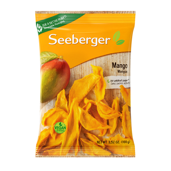 Seeberger Gourmet Mango Stripes, 100g (5.3oz)
