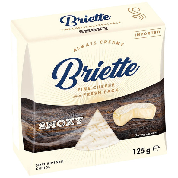 Briette "Smoked" Double Cream Bavarian Brie, 4.4 oz