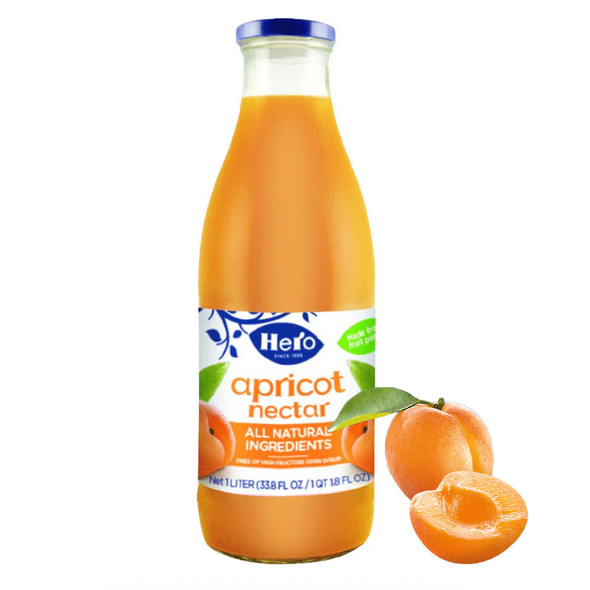 Hero Apricot Nectar, 33.8 oz