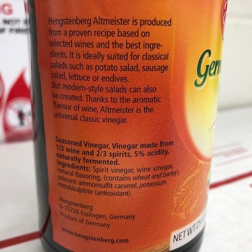 Hengstenberg Seasoned Altmeister Vinegar