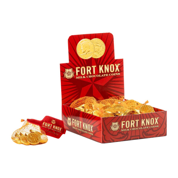 Fort Knox Milk Chocolate Gold Coins Mesh Bag