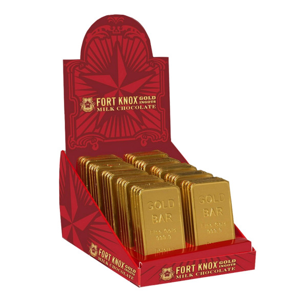 Fort Knox Milk Chocolate Gold Ingot Bar