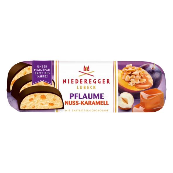 Niederegger Dark Chocolate Marzipan Loaf, plum nut caramel