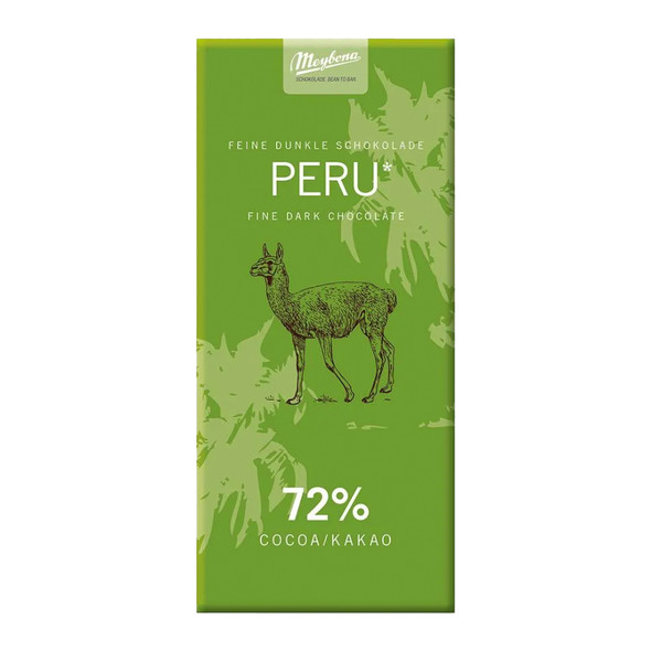 Meybona Peruvian "Oro Verde" Artisanal Chocolate Bar, 72% Cocoa, 100g