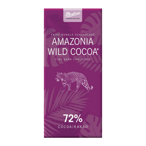 Meybona Amazonia"Wild Cocoa" Artisanal Chocolate Bar, 72% Cocoa,100g
